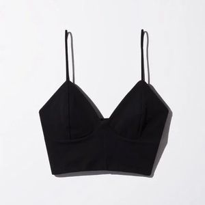 ARITZIA Wilfred Free Ling Bustier Crop Top Blk Sz 4